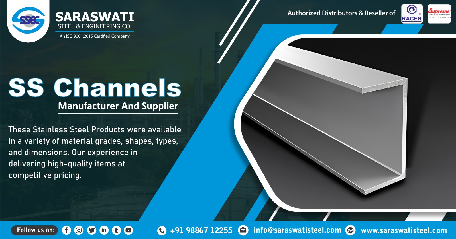 Supplier of Stainless Steel Channels in Chennai