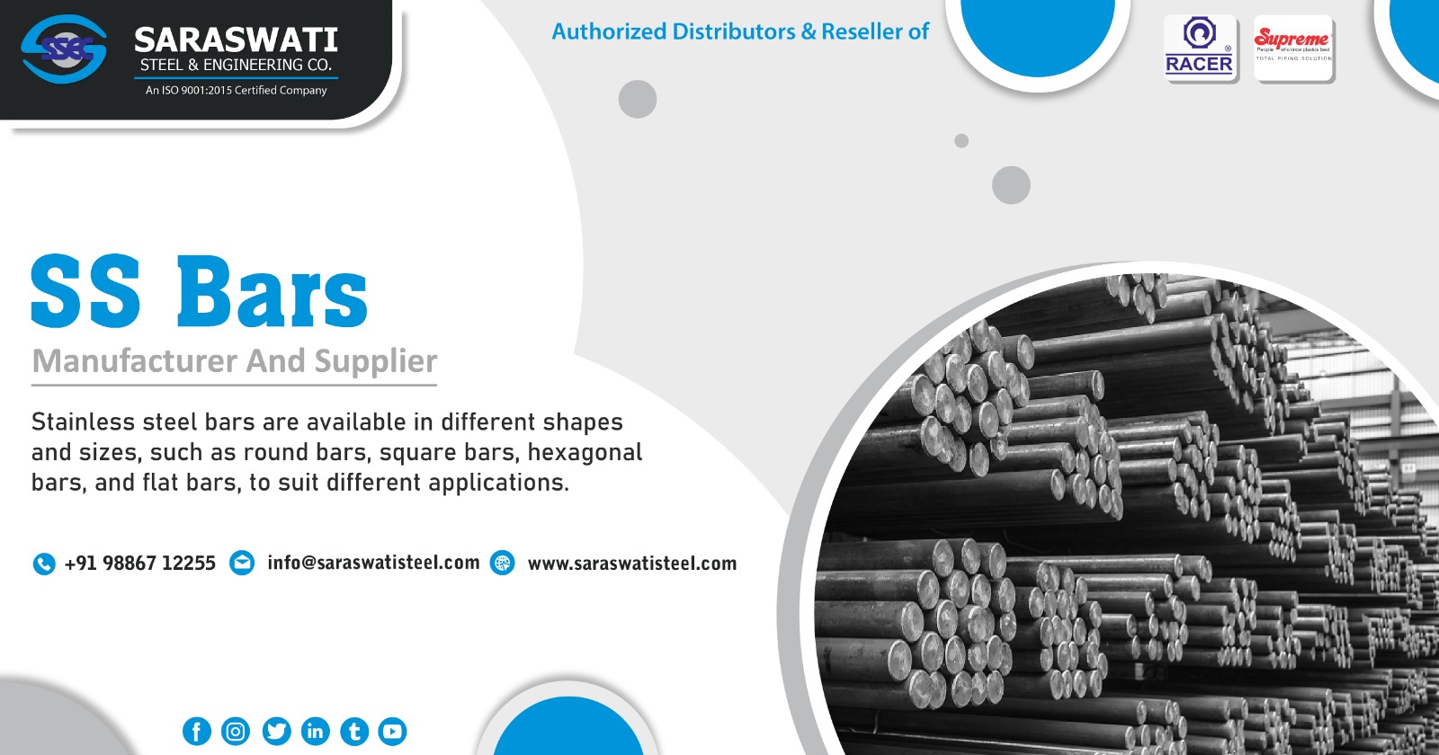 Suppliers of Stainless Steel Bar in Kochi